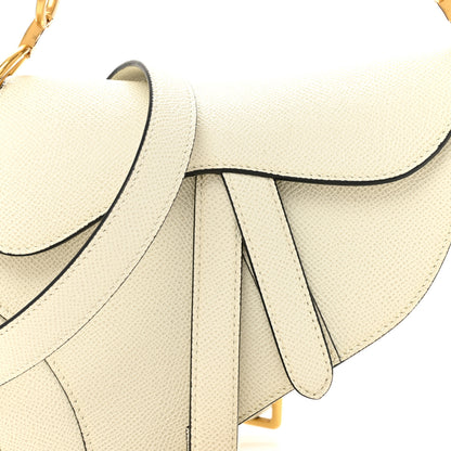 Christian Dior Grained Calfskin Mini Saddle Bag With Strap Latte 8 of 12