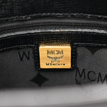 MCM Saffiano Studded Mini Tote Bag Black 6 of 9