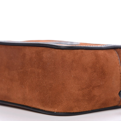 Fendi Suede Goatskin Stamp Patch Mini Camera Case Cuoio Black 9 of 9