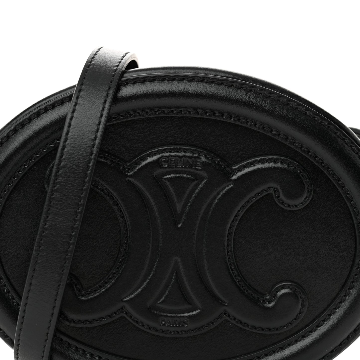 Smooth Calfskin Cuir Triomphe Oval Bag Black