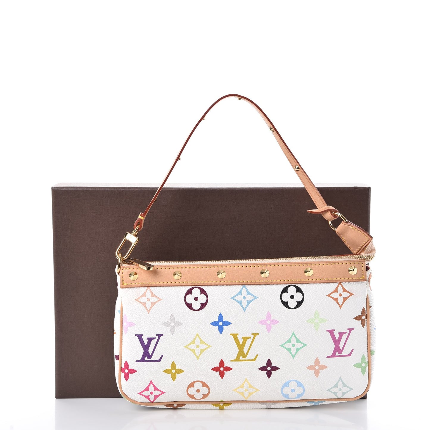 Monogram Multicolor Pochette Accessories White