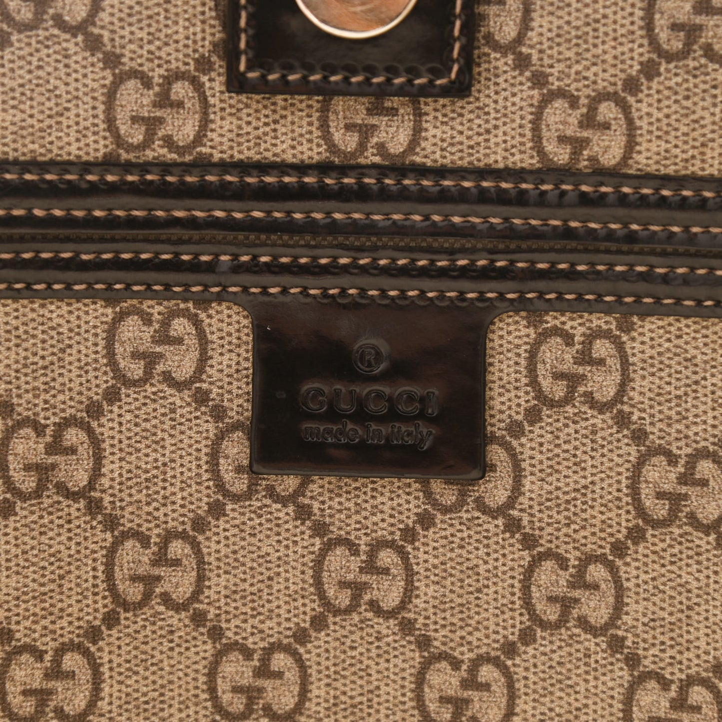 GG Plus Monogram Tattoo Heart Medium Joy Tote Dark Brown