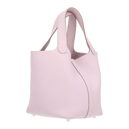 Hermes Taurillon Clemence Picotin Lock 18 PM Mauve Pale 3 of 10