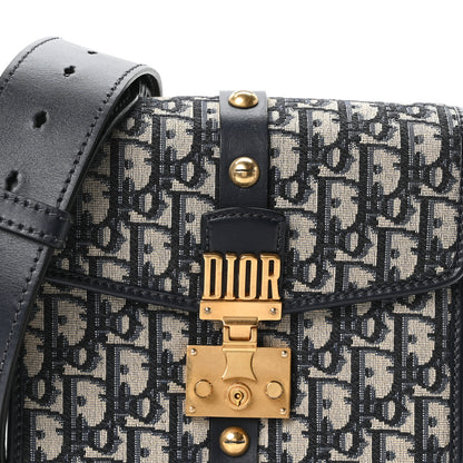 Christian Dior Oblique Square DiorAddict Flap Navy Blue 8 of 10