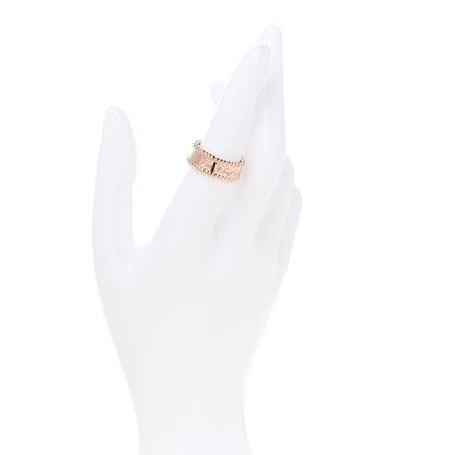 Van Cleef & Arpels 18K Rose Gold Perlee Signature Ring 53 6.5 2 of 5