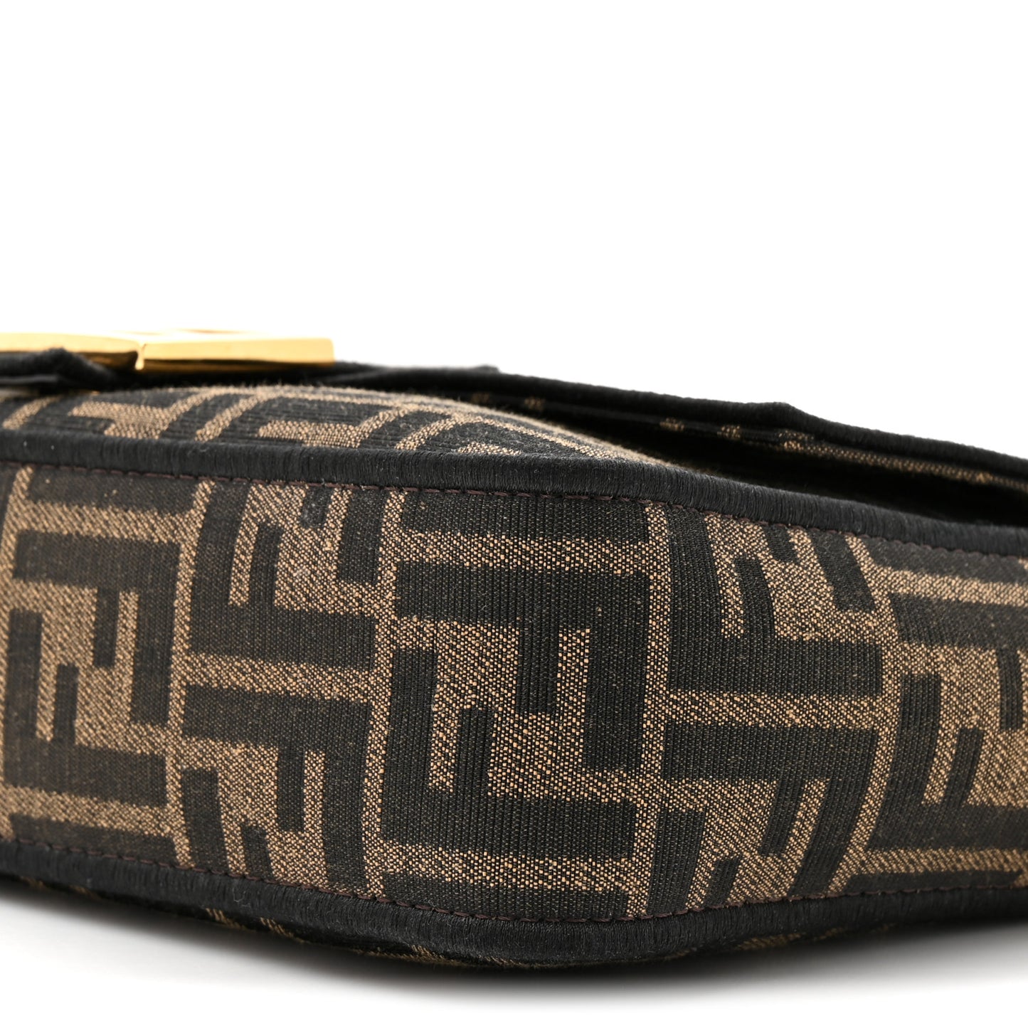 Fabric Jacquard FF 1974 Medium Baguette Tobacco Moro Black
