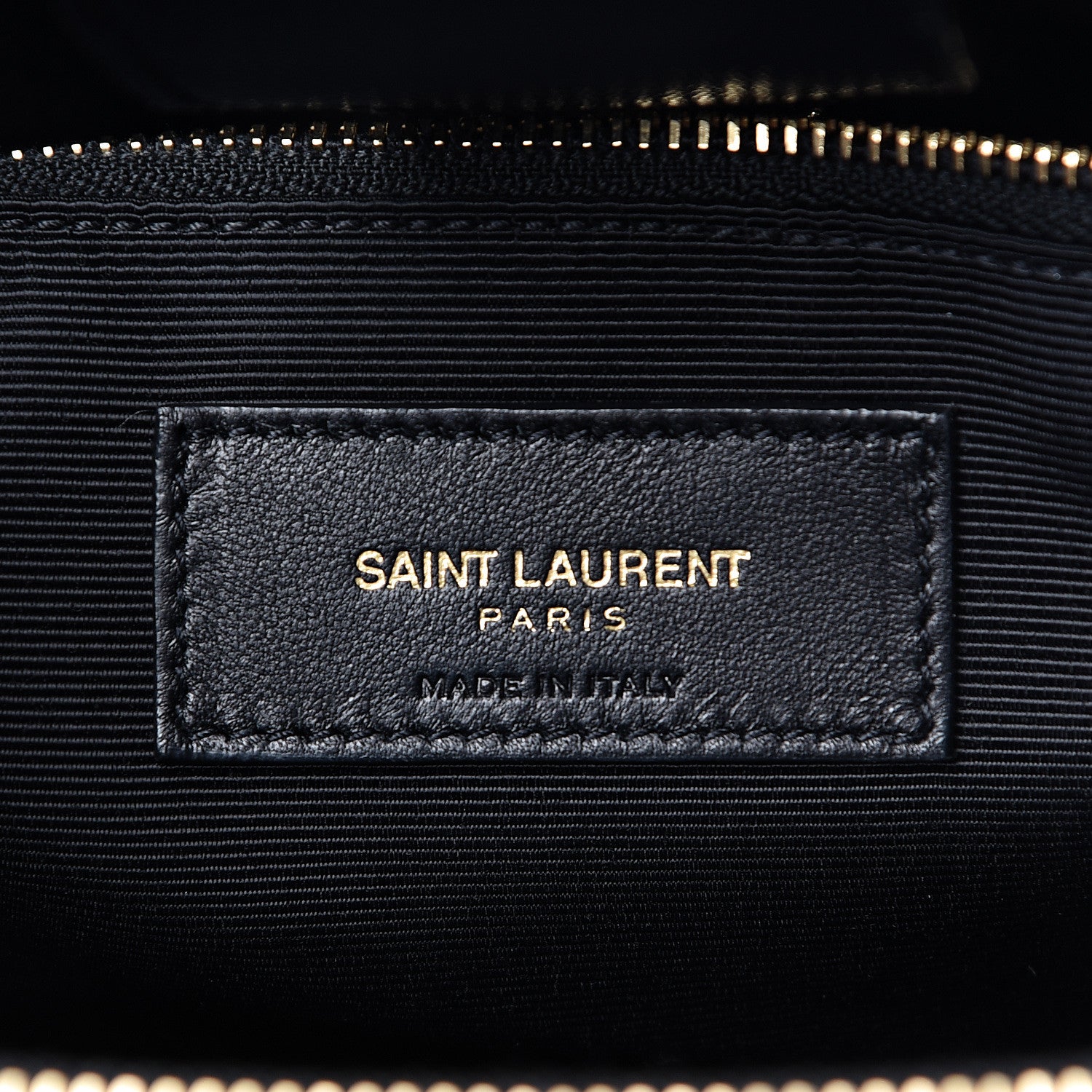 Saint Laurent Grain De Poudre Matelasse Chevron Monogram Shopping Bag Black 6 of 10
