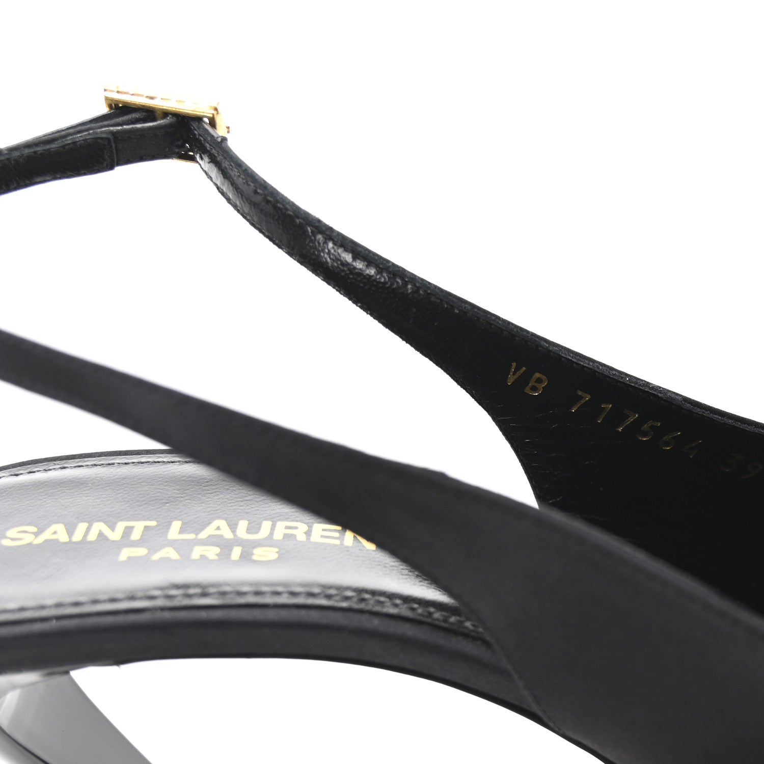 Saint Laurent Crepe Satin Feathered Blanco Sandals 39 Black 9 of 9