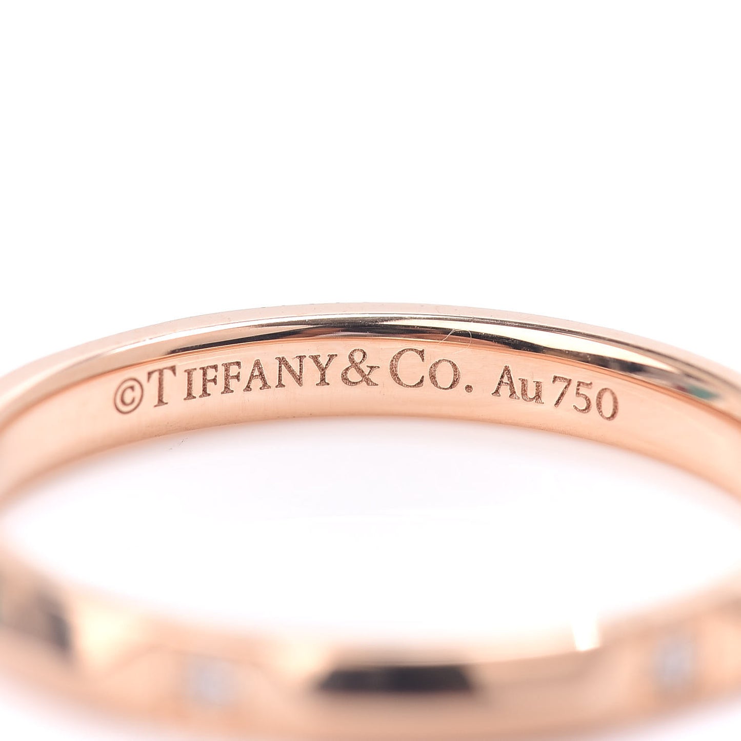 18K Rose Gold Diamond 2.5mm True Ring 61 9.5