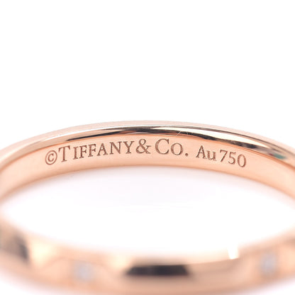 Tiffany 18K Rose Gold Diamond 2.5mm True Ring 61 9.5 4 of 5