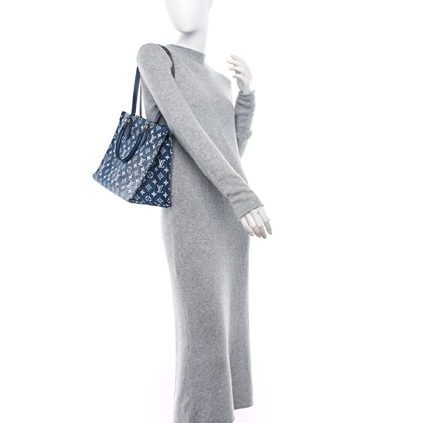 Monogram Jacquard Denim Onthego MM Bleu