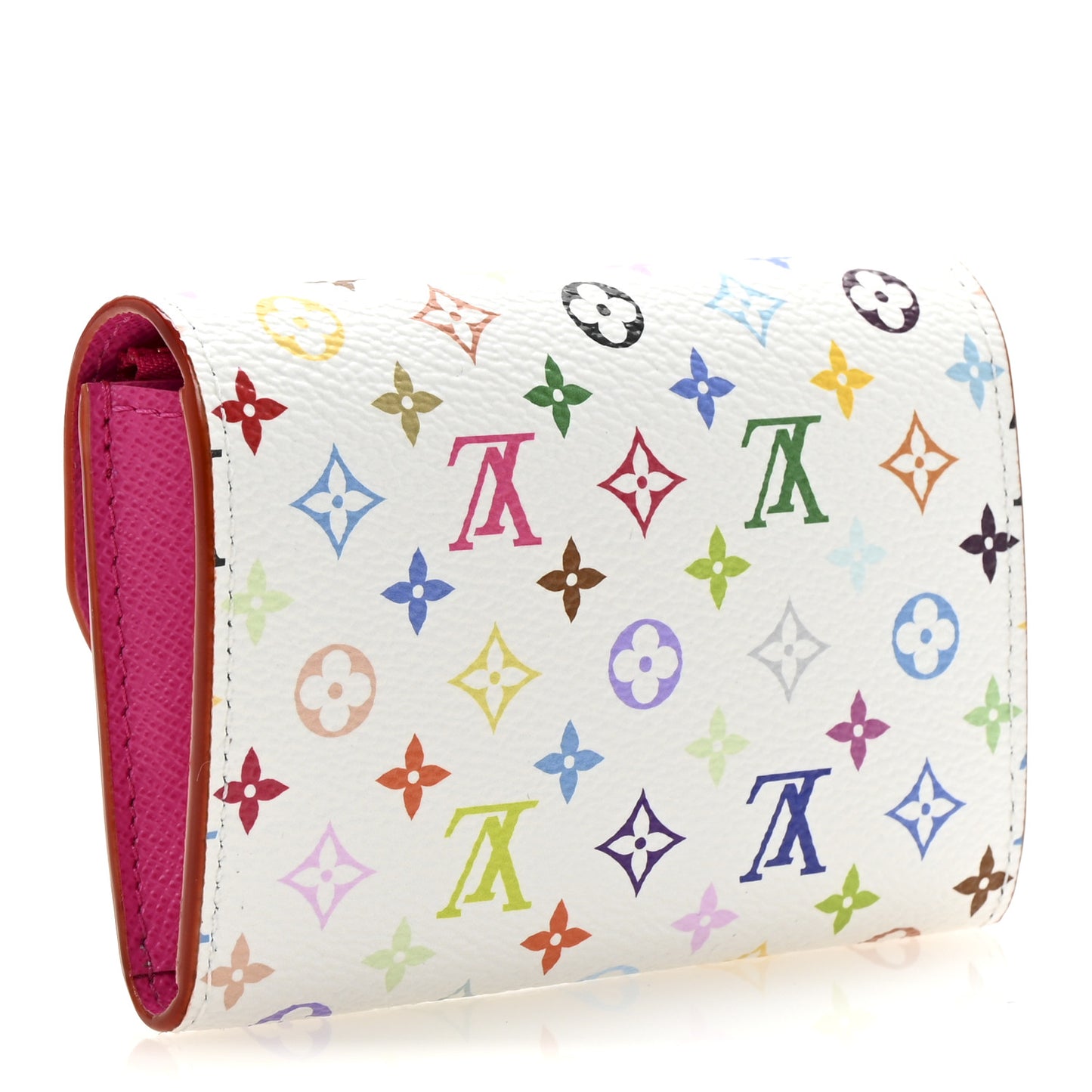 LV X TM Monogram Multicolor Rosalie Coin Purse White Kawaii Pink