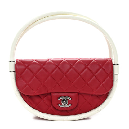 Chanel Lambskin Quilted Small Hula Hoop Flap Red 1 of 10