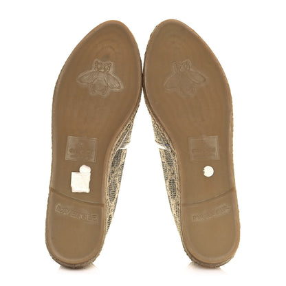 Gucci Lame Nappa GG Monogram Espadrilles 40 Silver Beige 5 of 9