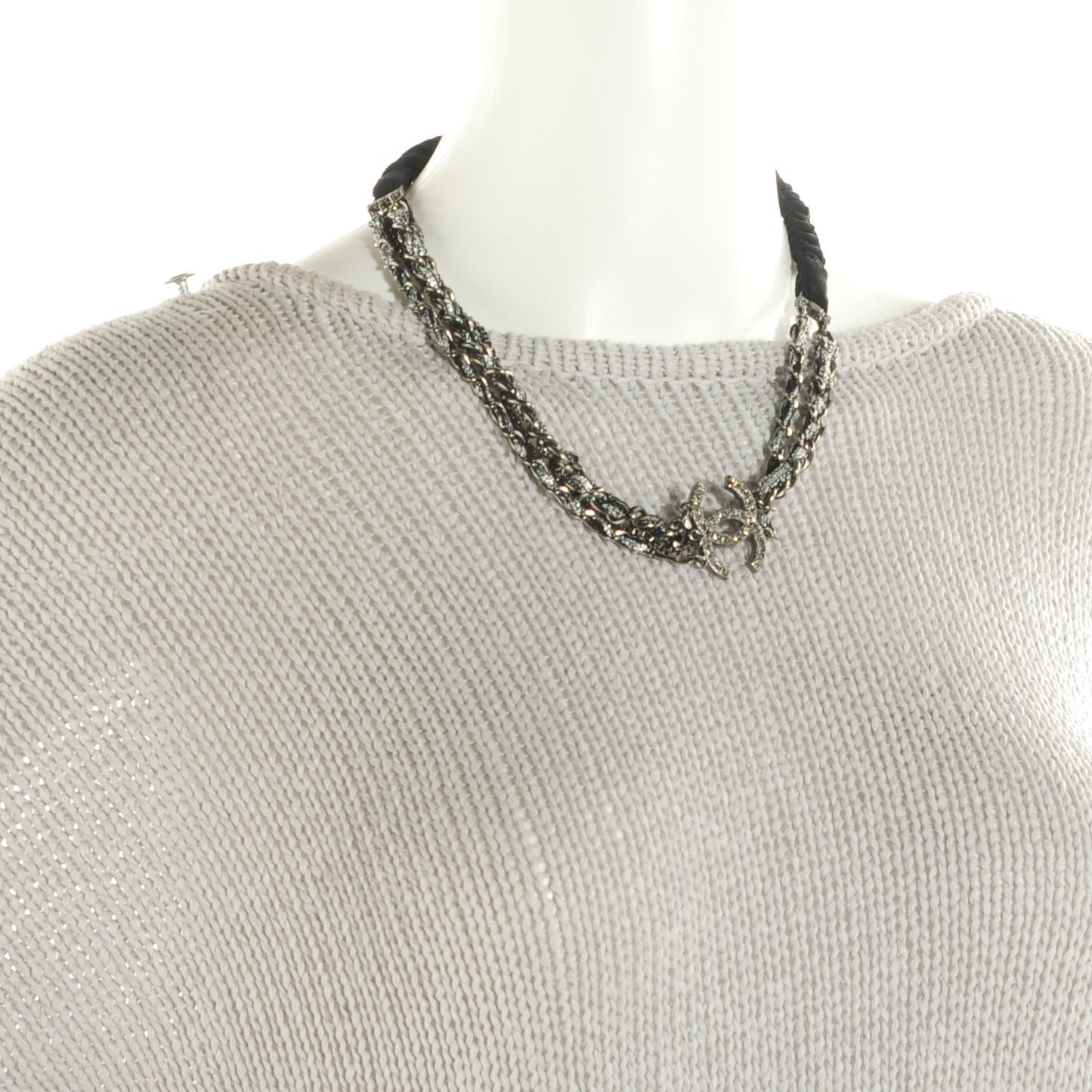Tweed Chain CC Head Band Black