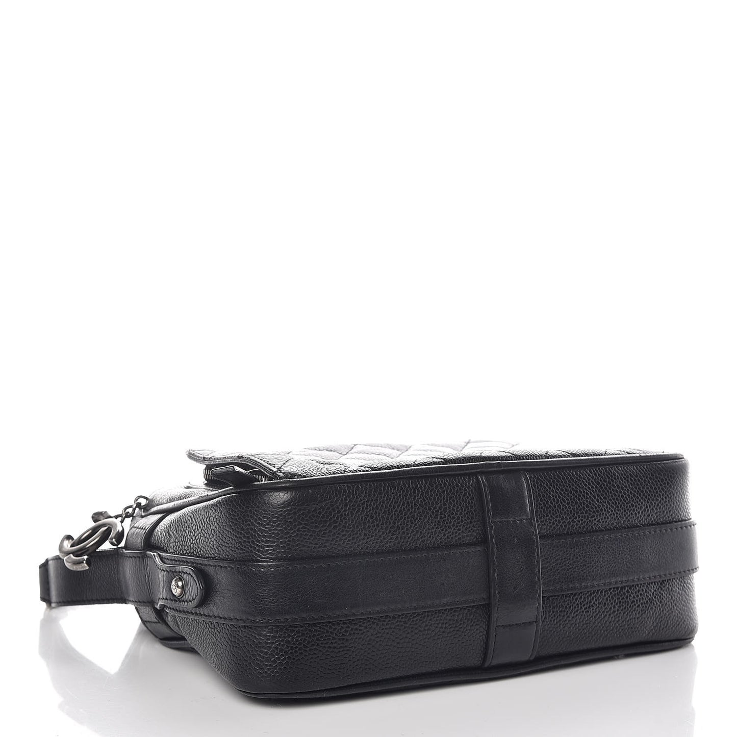 Caviar Quilted Medium Business Trip Camera Bag Black