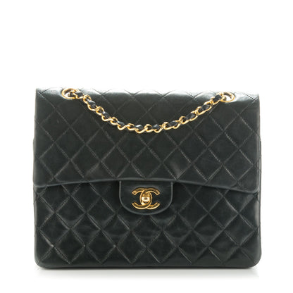 Chanel Lambskin Quilted Medium Double Flap Black 1 of 9