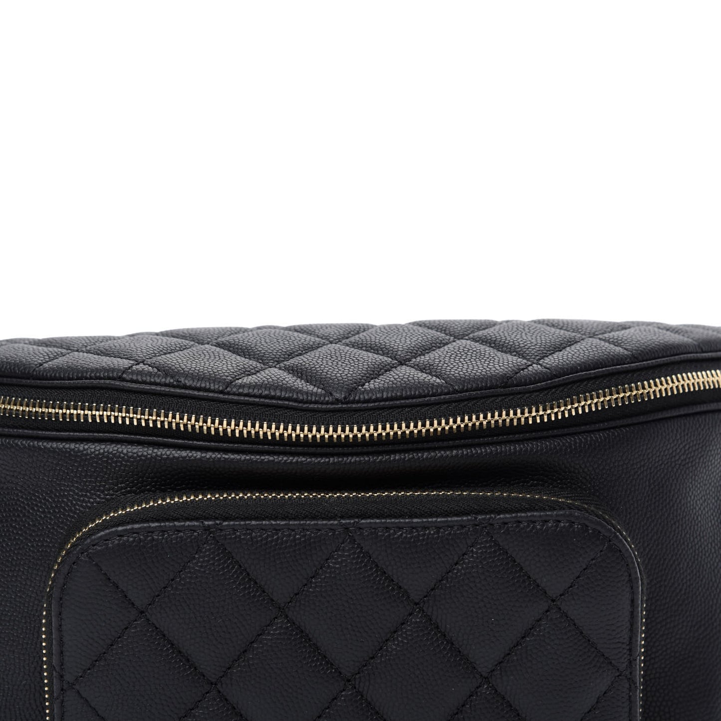 Caviar Quilted Business Affinity Waist Belt Bag Black
