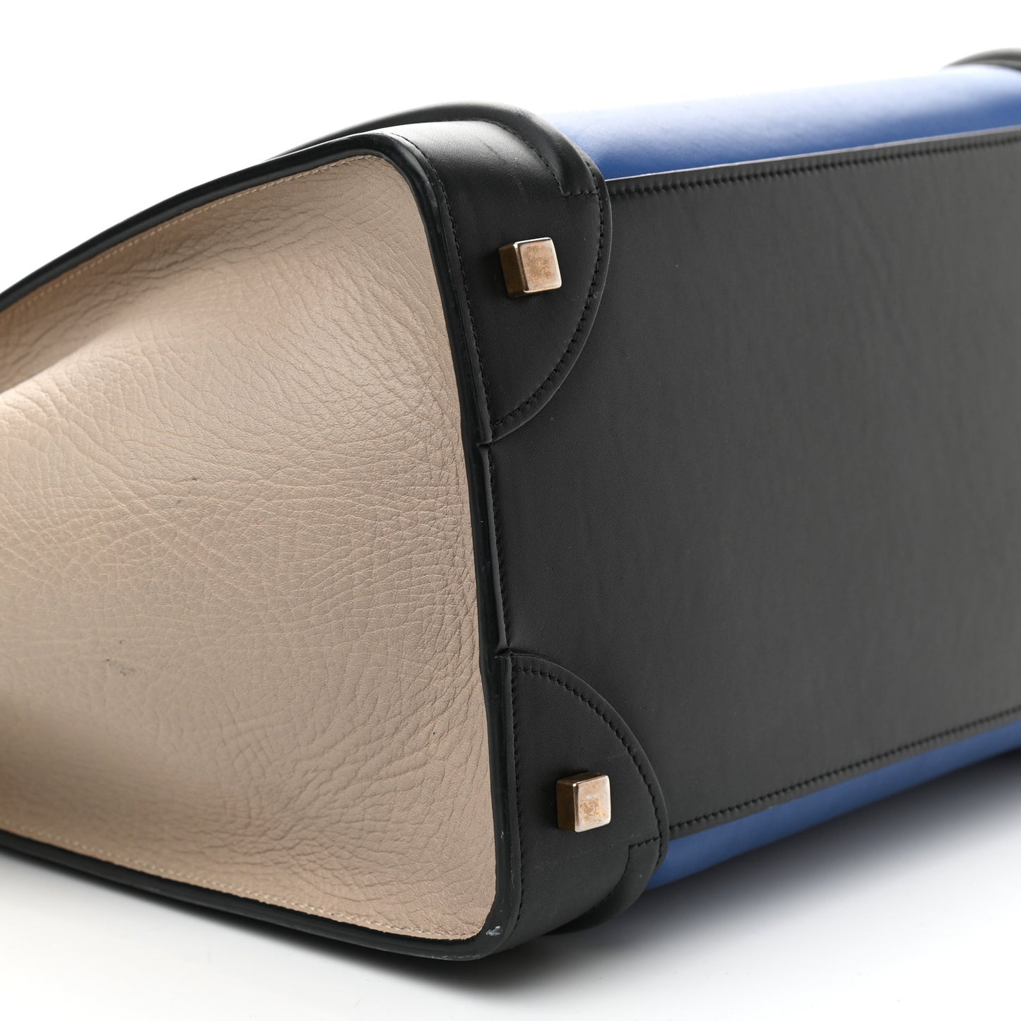 Elephant Calfskin Mini Tri-Color Luggage Indigo