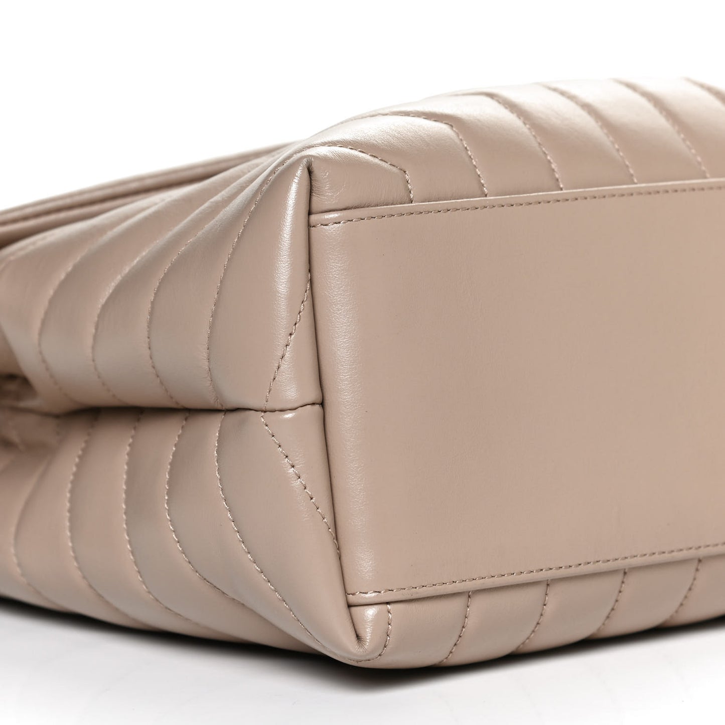 Calfskin Y Quilted Monogram Medium Loulou Chain Satchel Dark Latte