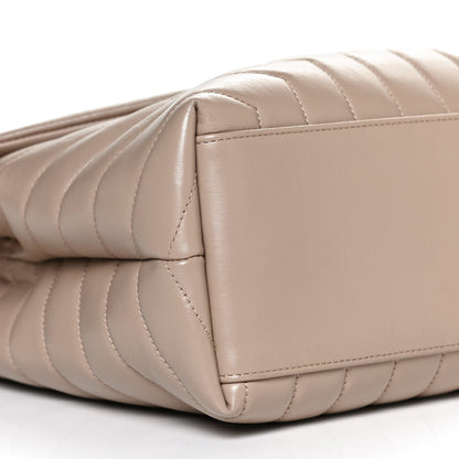 Saint Laurent Calfskin Y Quilted Monogram Medium Loulou Chain Satchel Dark Latte 10 of 11