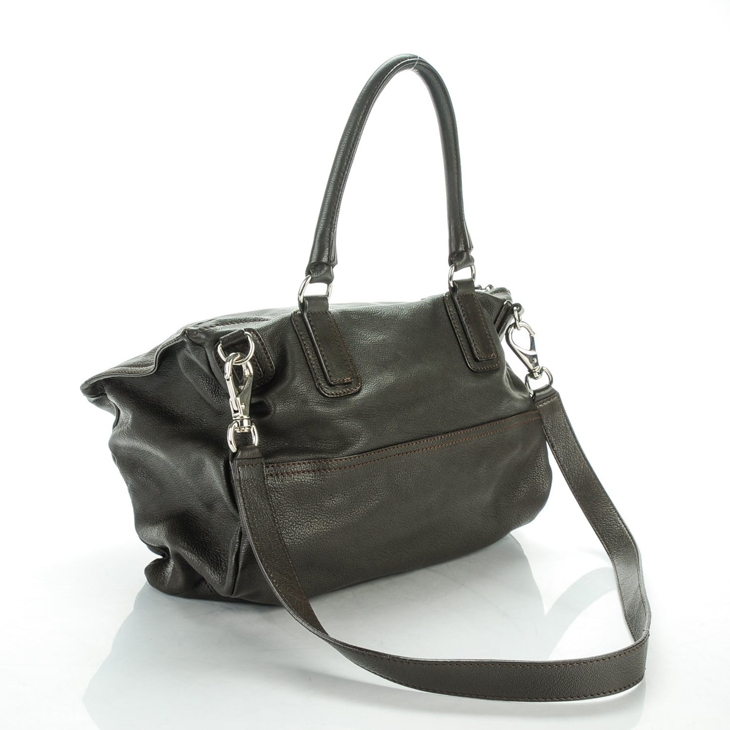 Sugar Goatskin Large Pandora Dark Brown