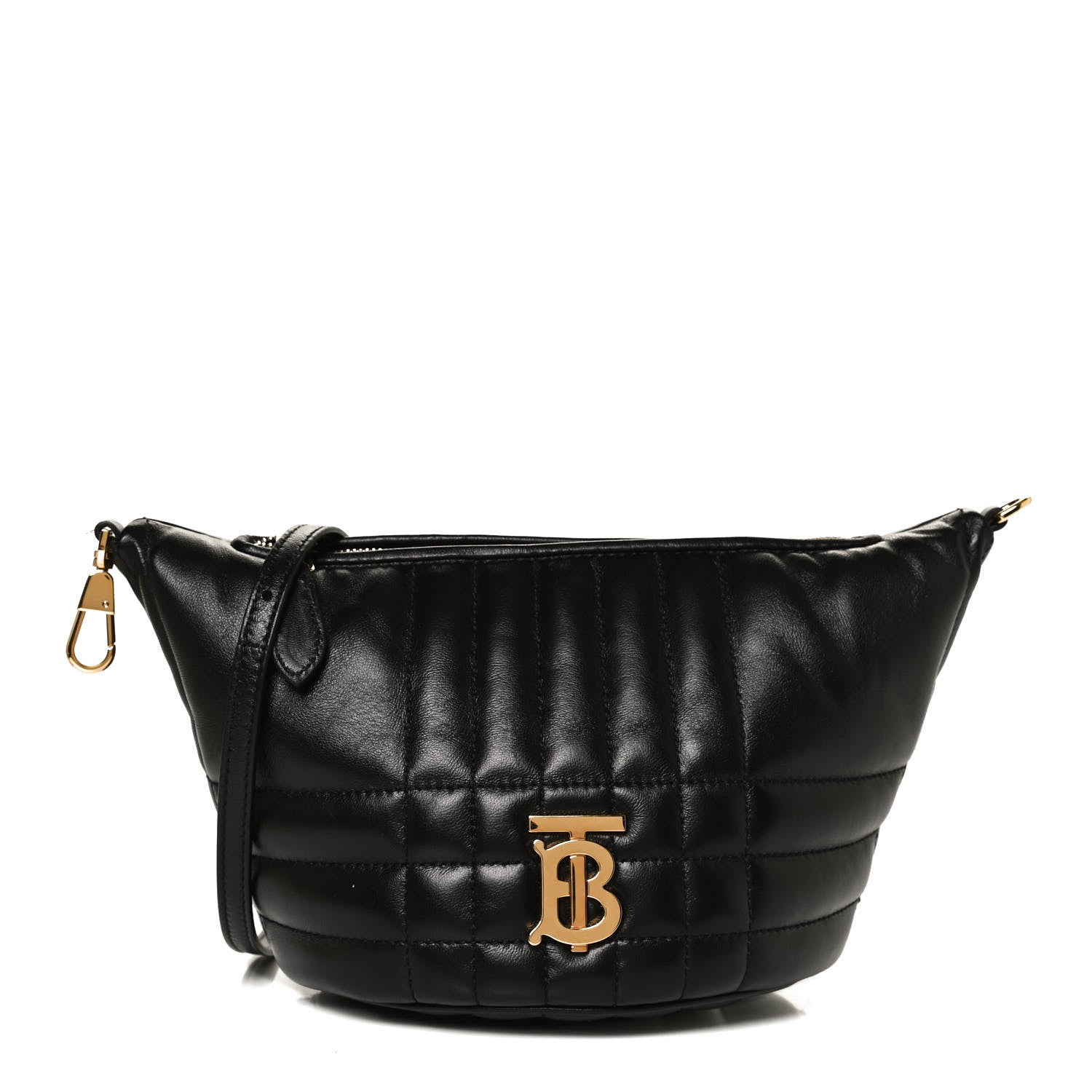 Burberry Lambskin Quilted Small Crescent Lola Bag Black 1 of 9