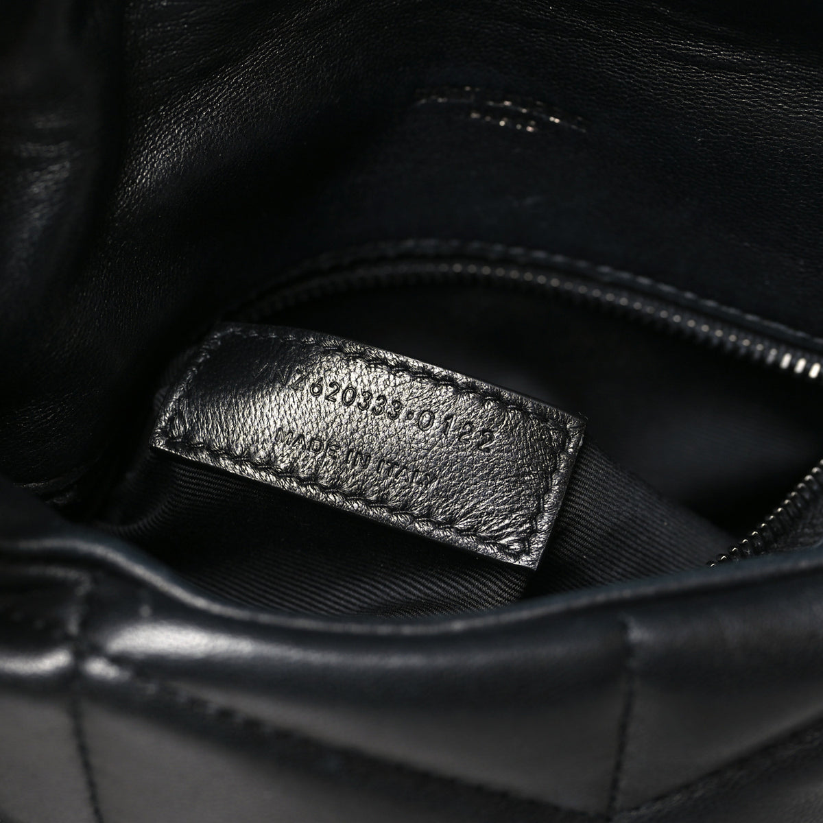Saint Laurent Lambskin Quilted Toy Loulou Puffer Monogram Monochrome Chain Satchel Black 7 of 11