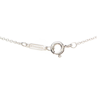 Tiffany Sterling Silver Diamond Heart Key Pendant Necklace 5 of 5