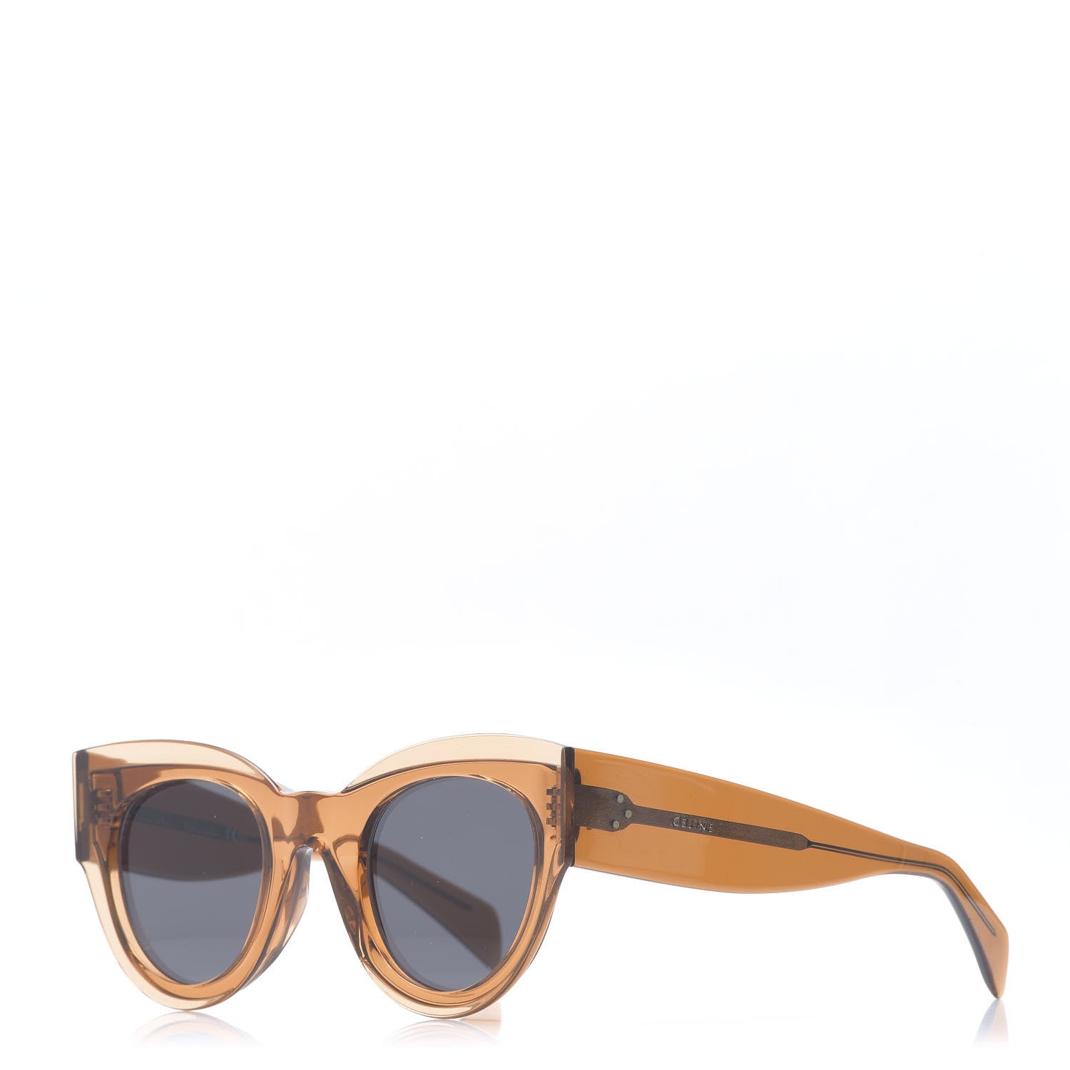 Celine Acetate Petra Sunglasses CL41447/S Transparent Orange 1 of 6