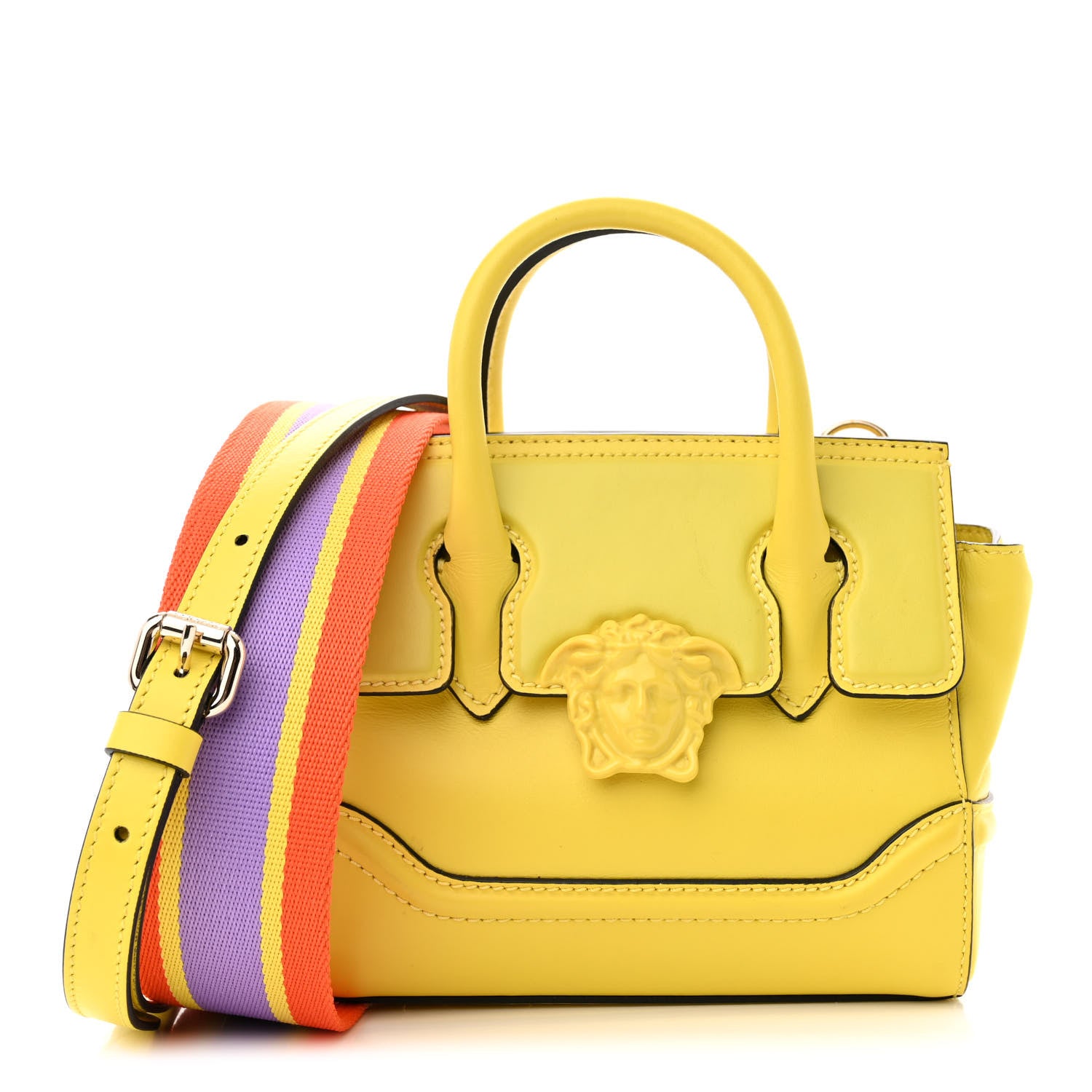 Versace Calfskin Small Palazzo Empire Bag Yellow 1 of 9