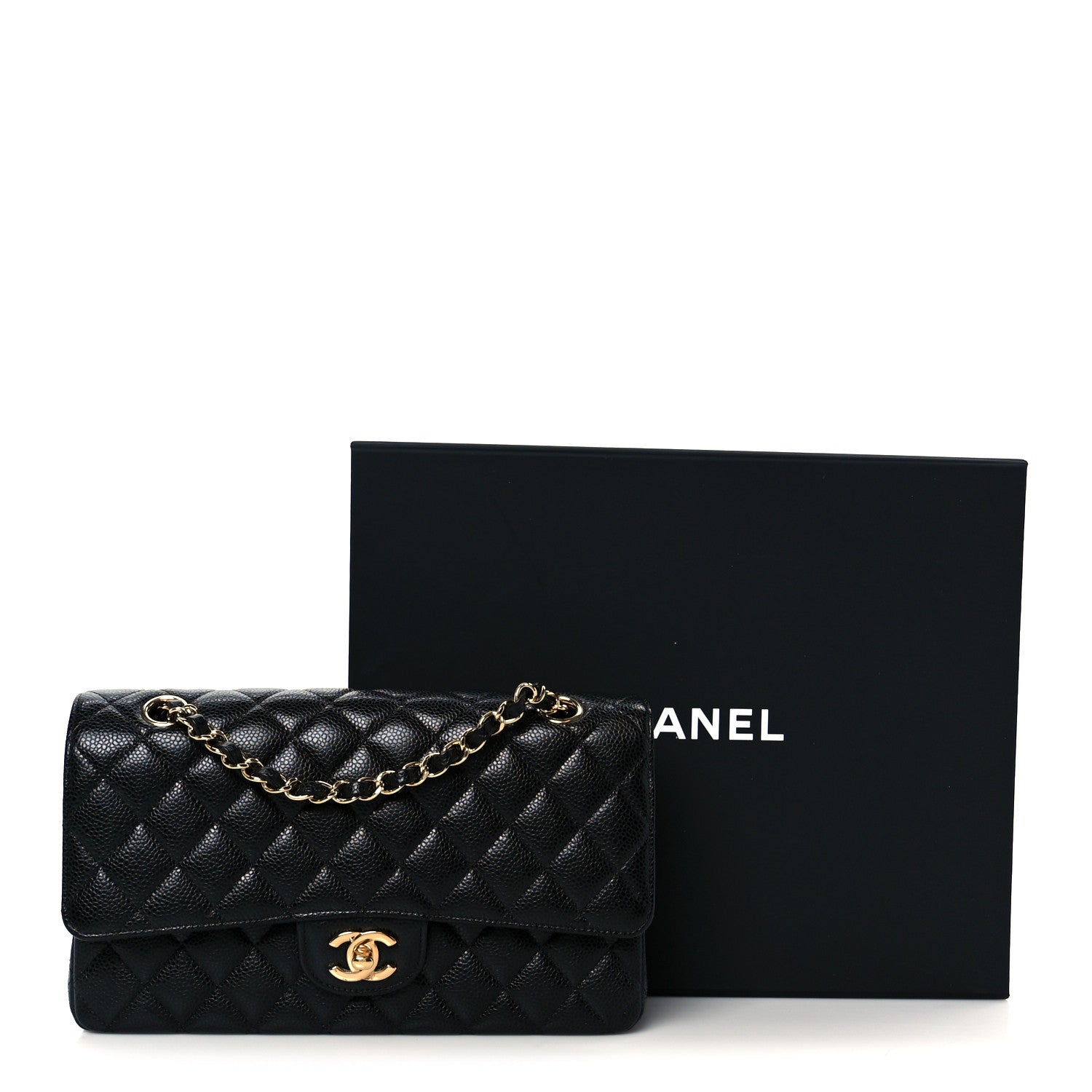 Chanel Caviar Quilted Medium Double Flap Black 12 of 12