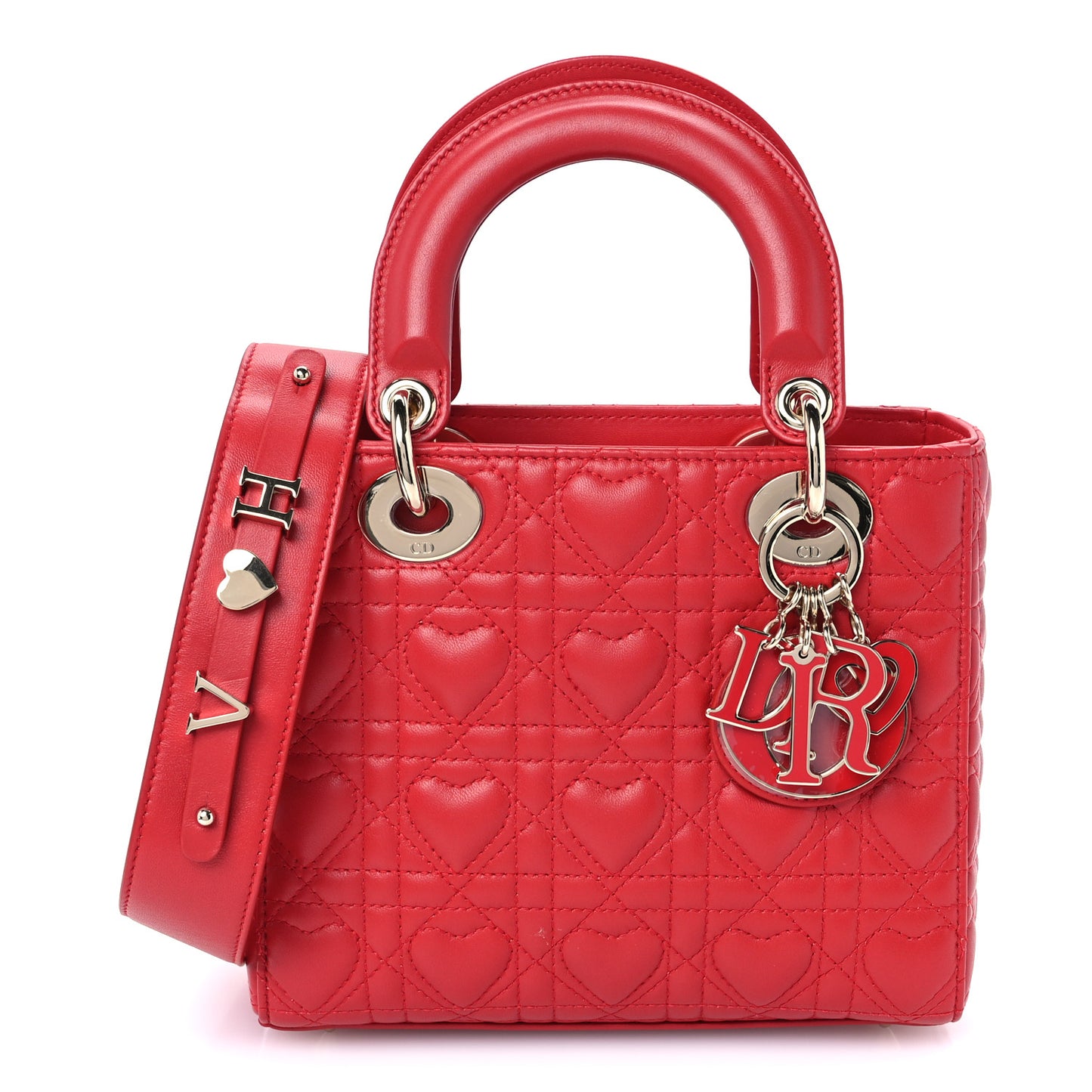 Lambskin Cannage Dioramour Small My ABCDior Lady Dior Spicy Red
