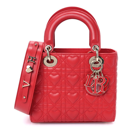 Christian Dior Lambskin Cannage Dioramour Small My ABCDior Lady Dior Spicy Red 1 of 10