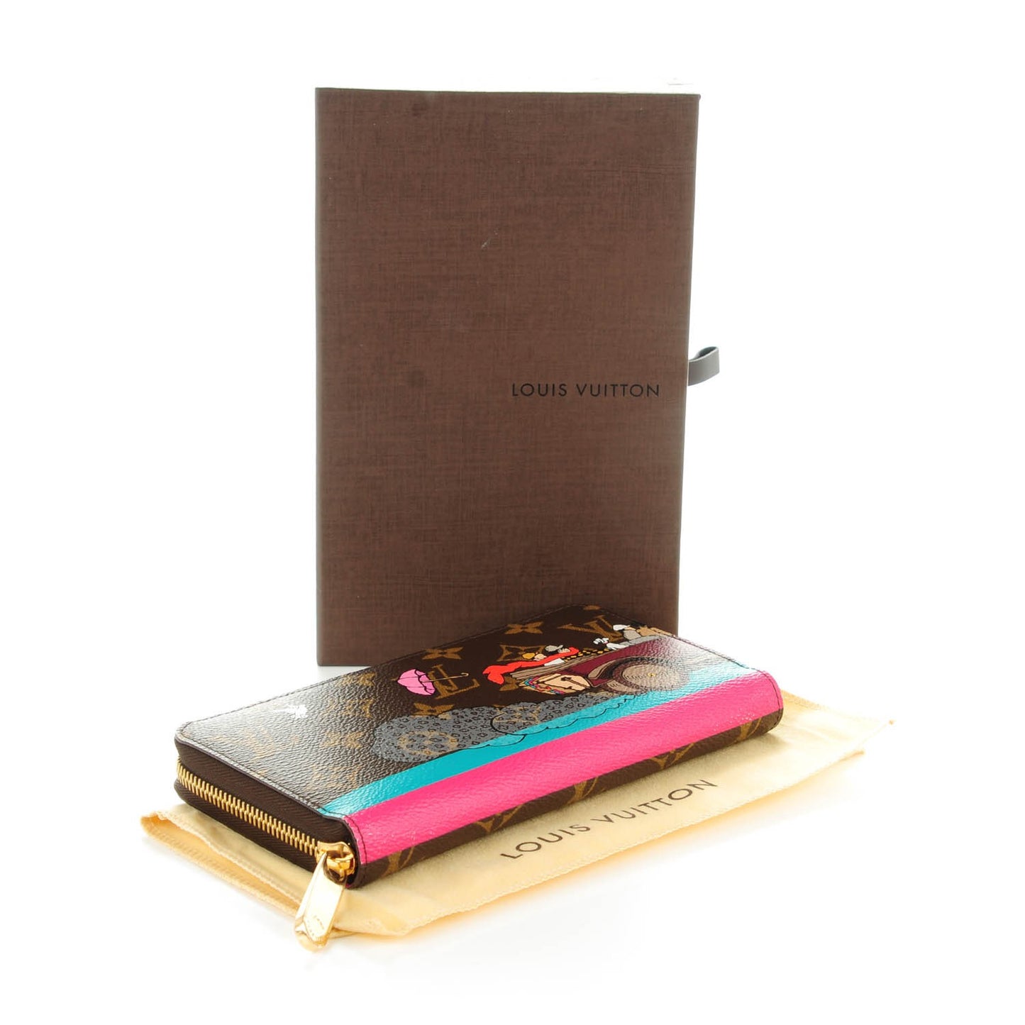 Monogram 2015 Christmas Animation Zippy Wallet Hibiscus