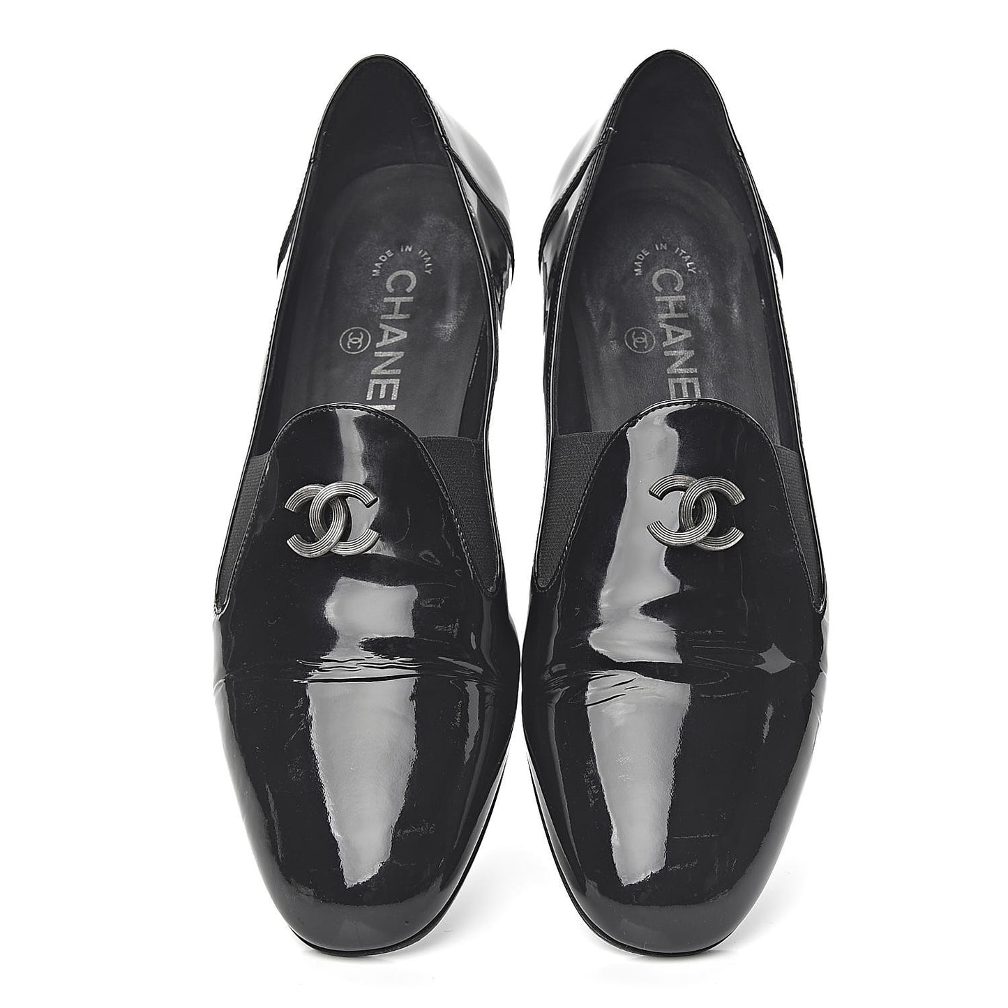 Patent CC Mocassin Loafers 40 Black