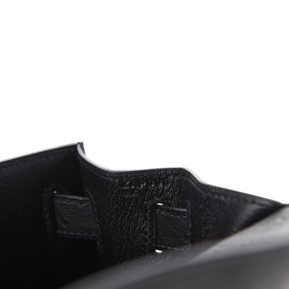 Hermes Ostrich Kelly Sellier 28 Black 9 of 11