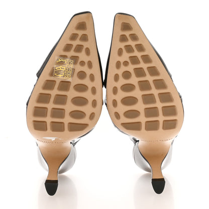 Bottega Veneta Patent Bunnie Mule Pumps 37 Fondant 6 of 8
