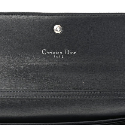 Christian Dior Metallic Patent Micro-Cannage Lady Dior Croisiere Chain Wallet Silver 5 of 9