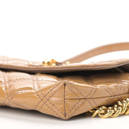 Marc Jacobs Patent Quilted Crossbody The Small Single Flap Beige 10 of 11