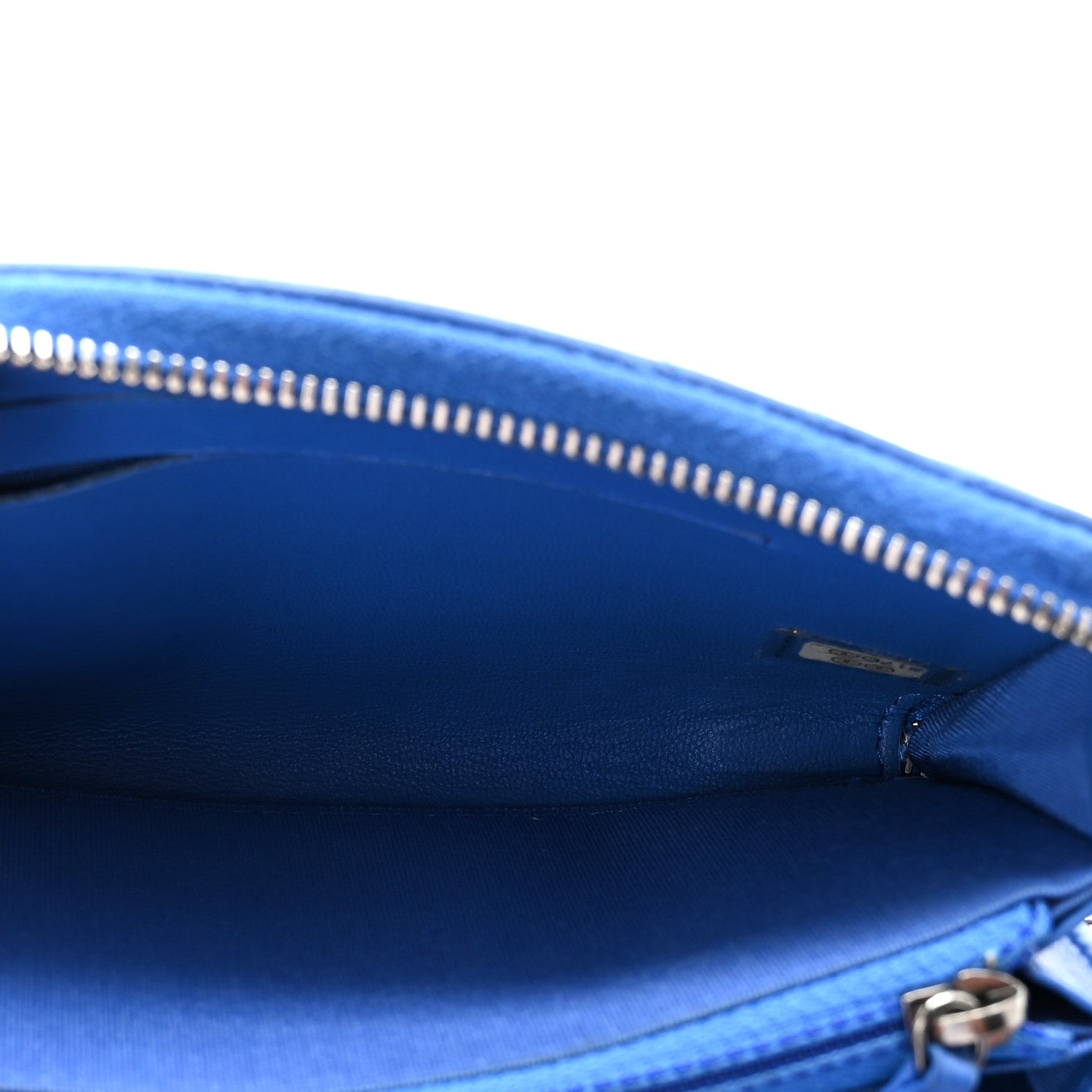 Chanel Lambskin Quilted CC Crossing Small Zip Around Wallet Blue 5 of 9