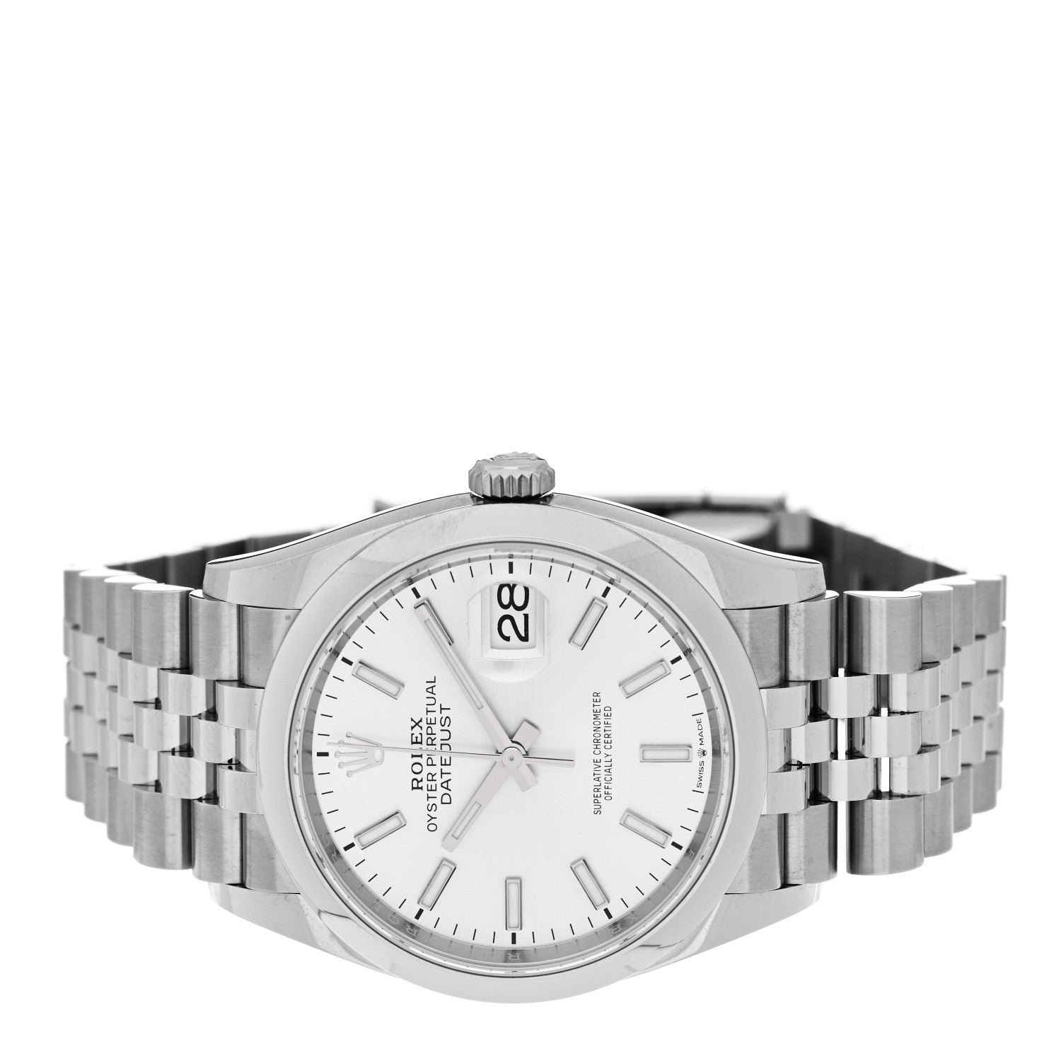 Rolex Stainless Steel 36mm Oyster Perpetual Datejust Watch Silver 126200 2 of 5
