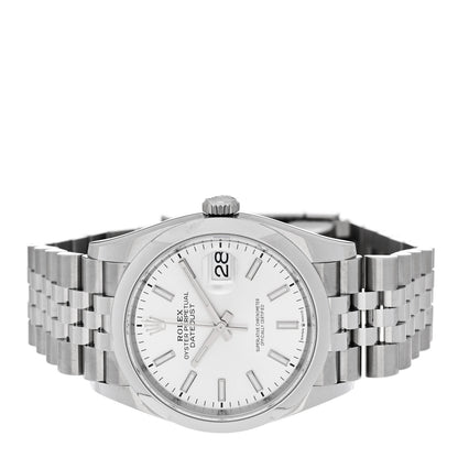 Rolex Stainless Steel 36mm Oyster Perpetual Datejust Watch Silver 126200 2 of 5