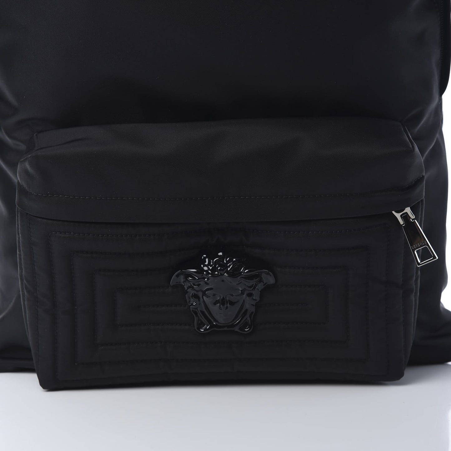 Nylon Palazzo Medusa Backpack Black
