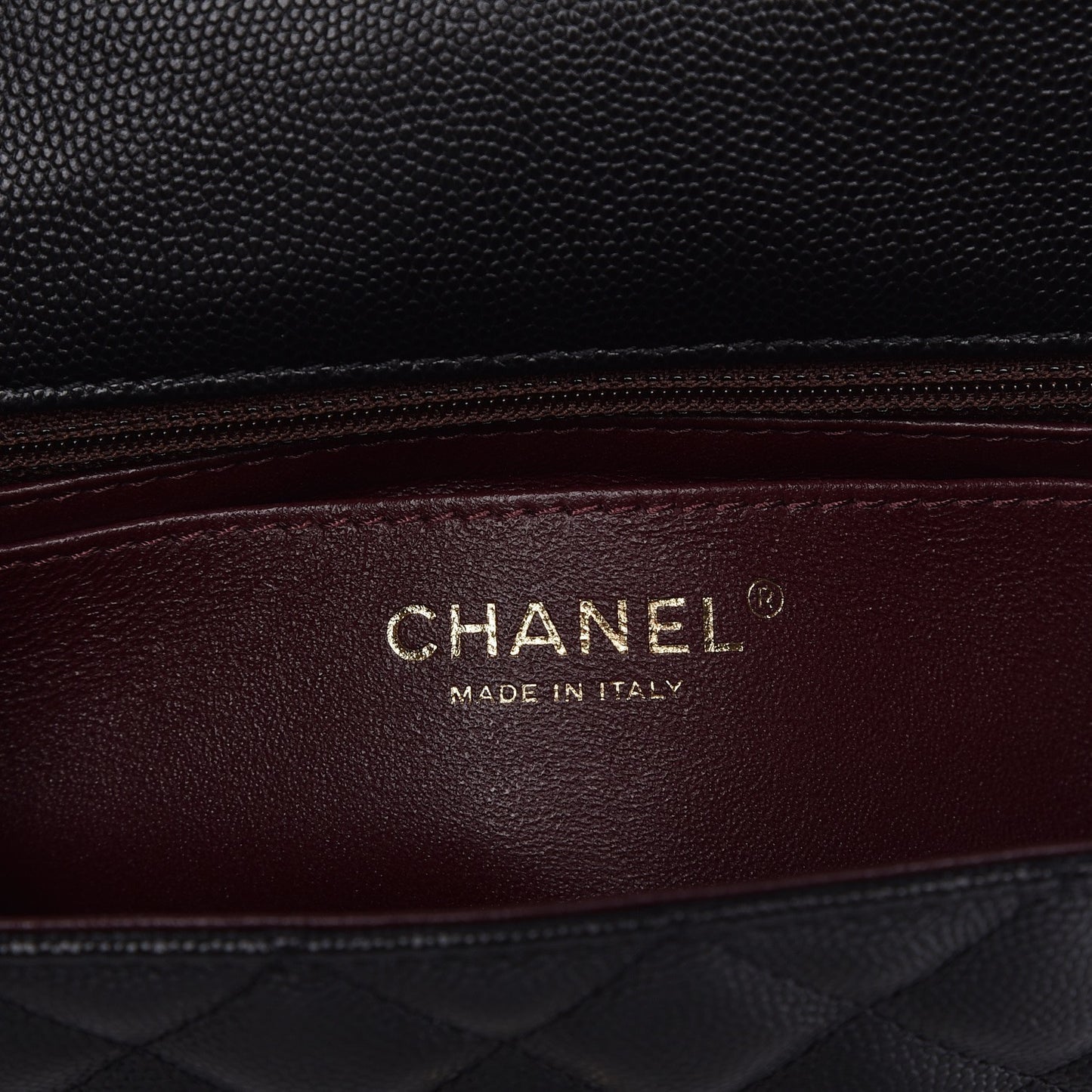 Caviar Quilted Mini Rectangular Flap Black