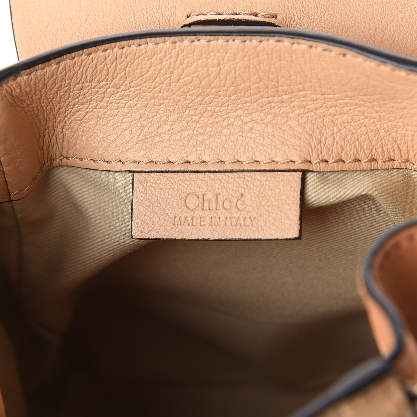 Suede Calfskin Mini Faye Backpack Sand