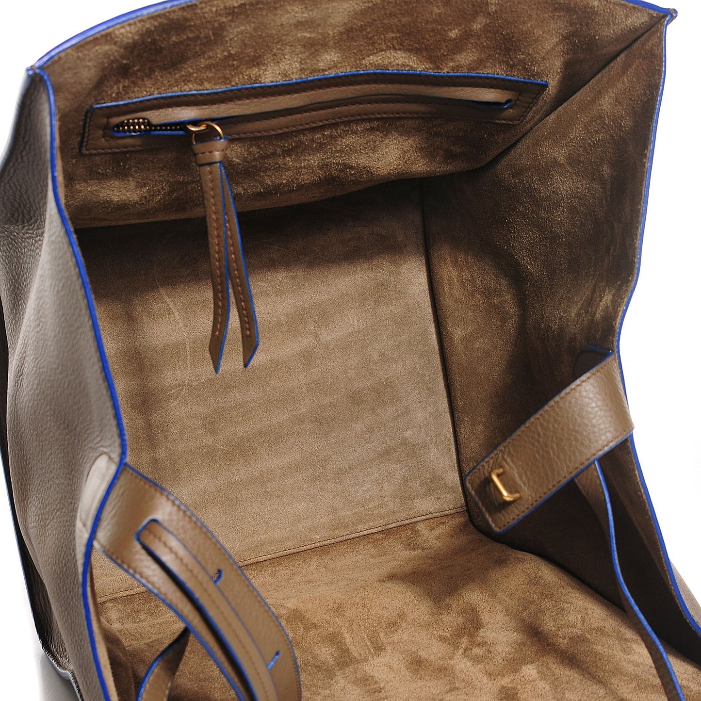 Supple Calfskin Medium Phantom Luggage Khaki