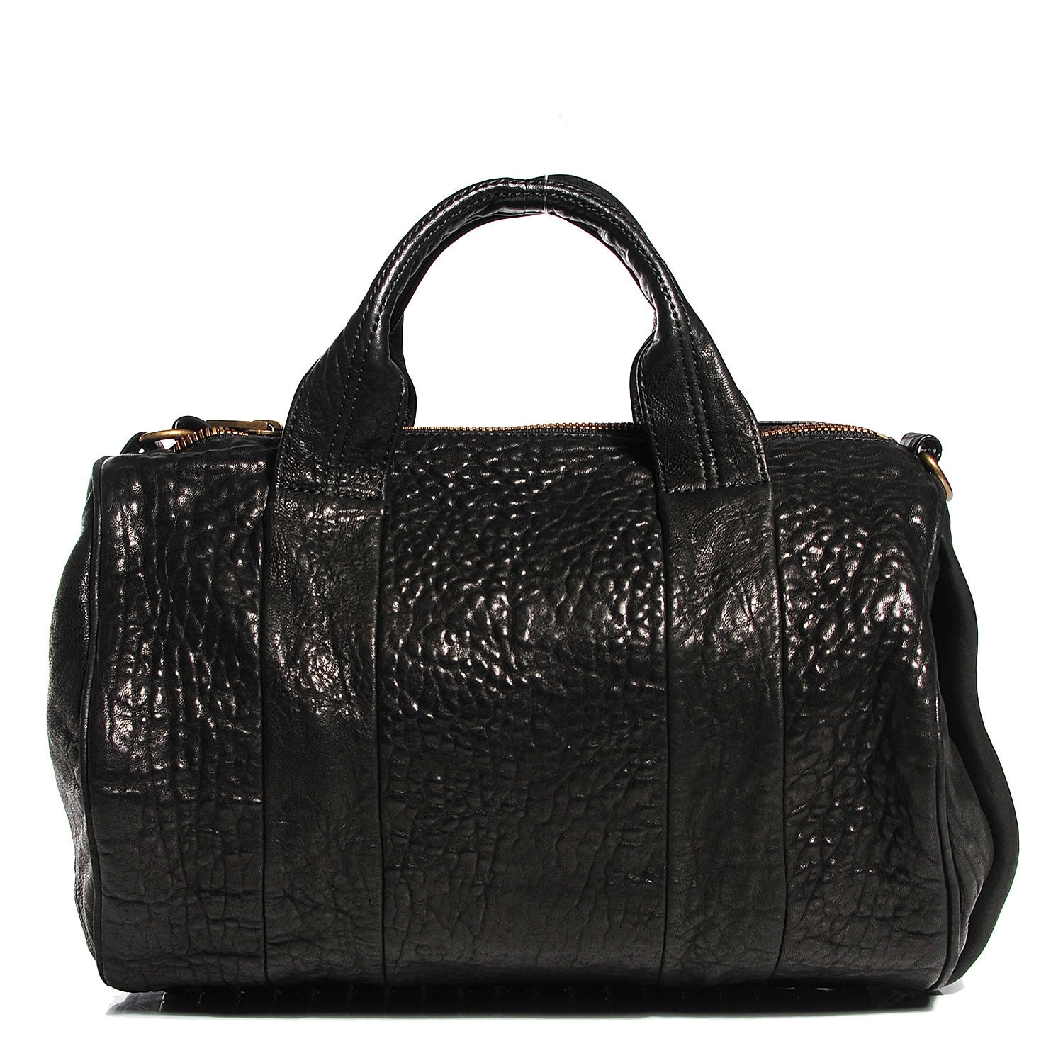 Alexander Wang Pebbled Lambskin Rocco Black Antique Brass Hardware 1 of 9