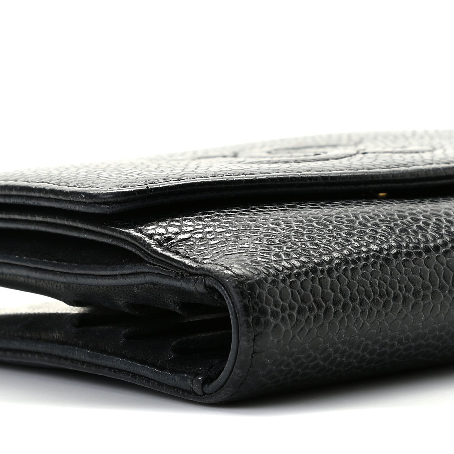 Caviar Timeless CC Compact French Wallet Black