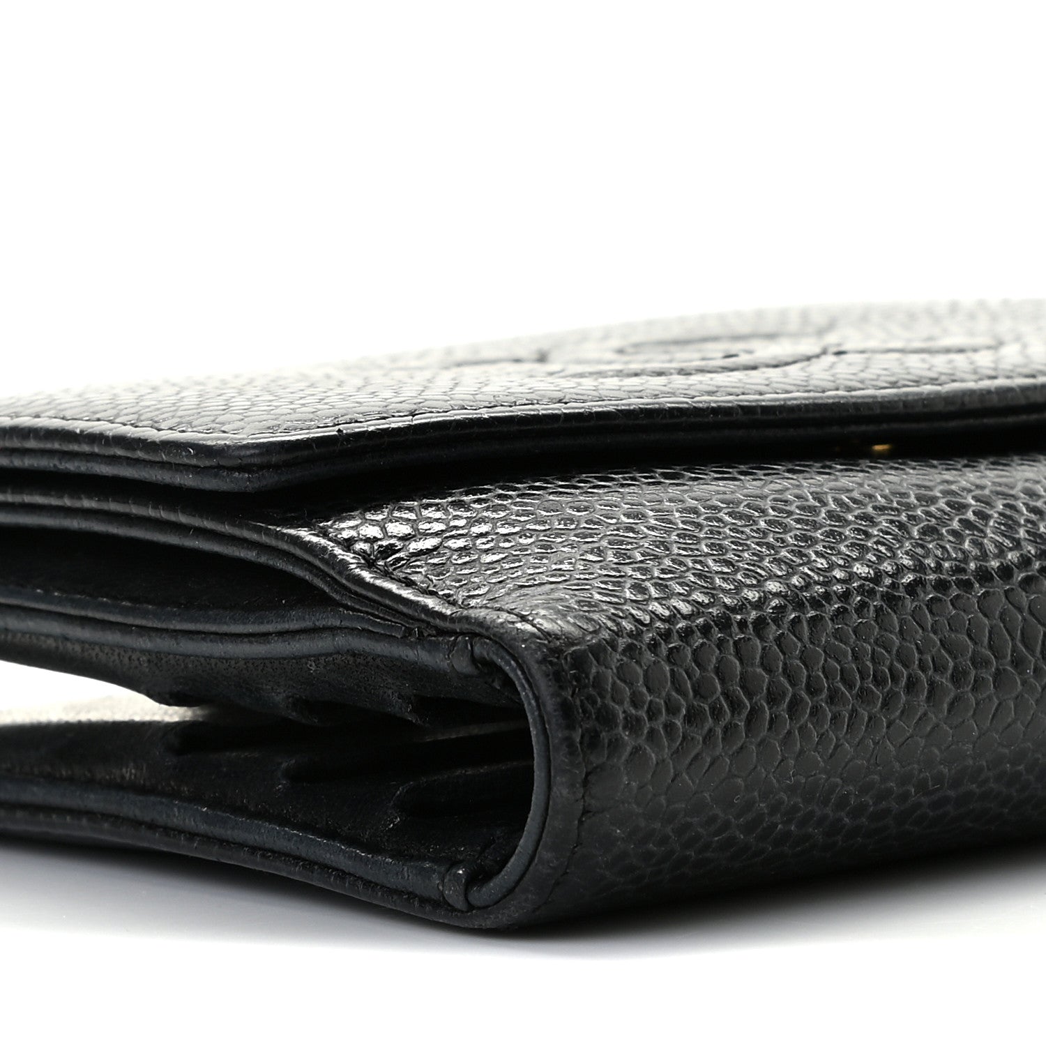 Chanel Caviar Timeless CC Compact French Wallet Black 5 of 13